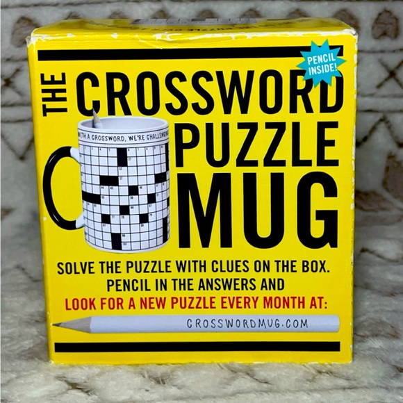“The Crossword Puzzle Mug” Coffee Mug NIB - Picture 3 of 3